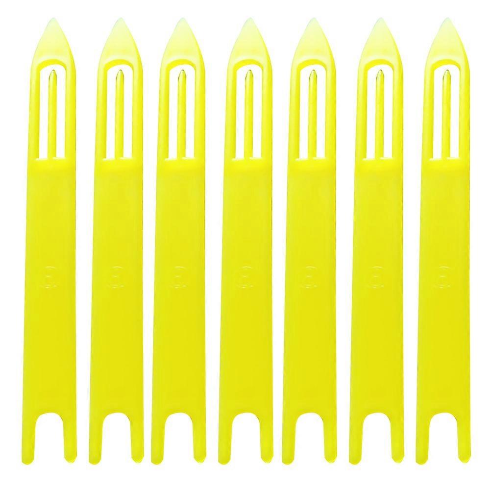 Yellow Knitting Shuttles Tool for Fishing Net Repair Made of Durable PP Plastic 0.8x13cm
