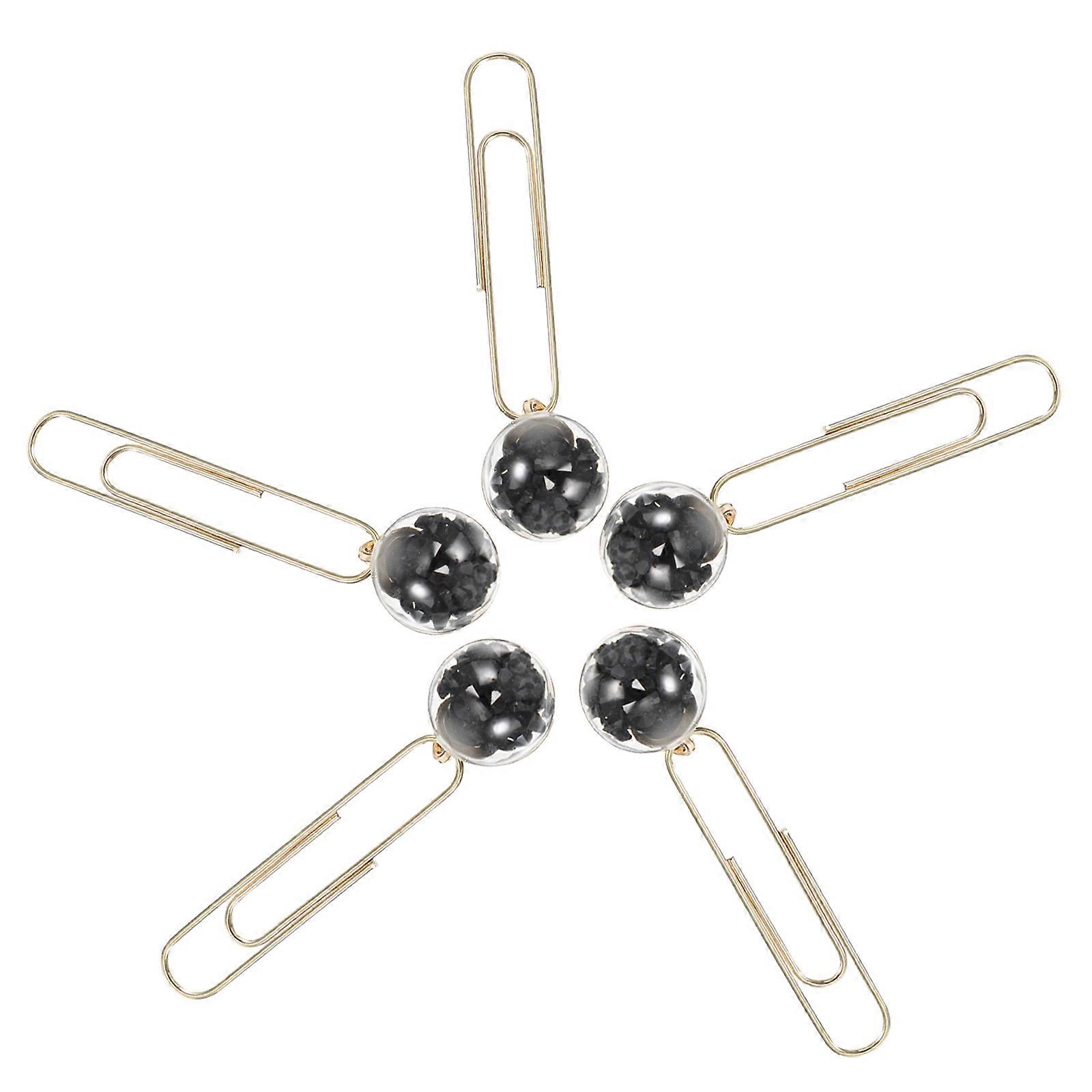 Office Note Clips Metal Paper Clips for Files Holding 5Pcs Set