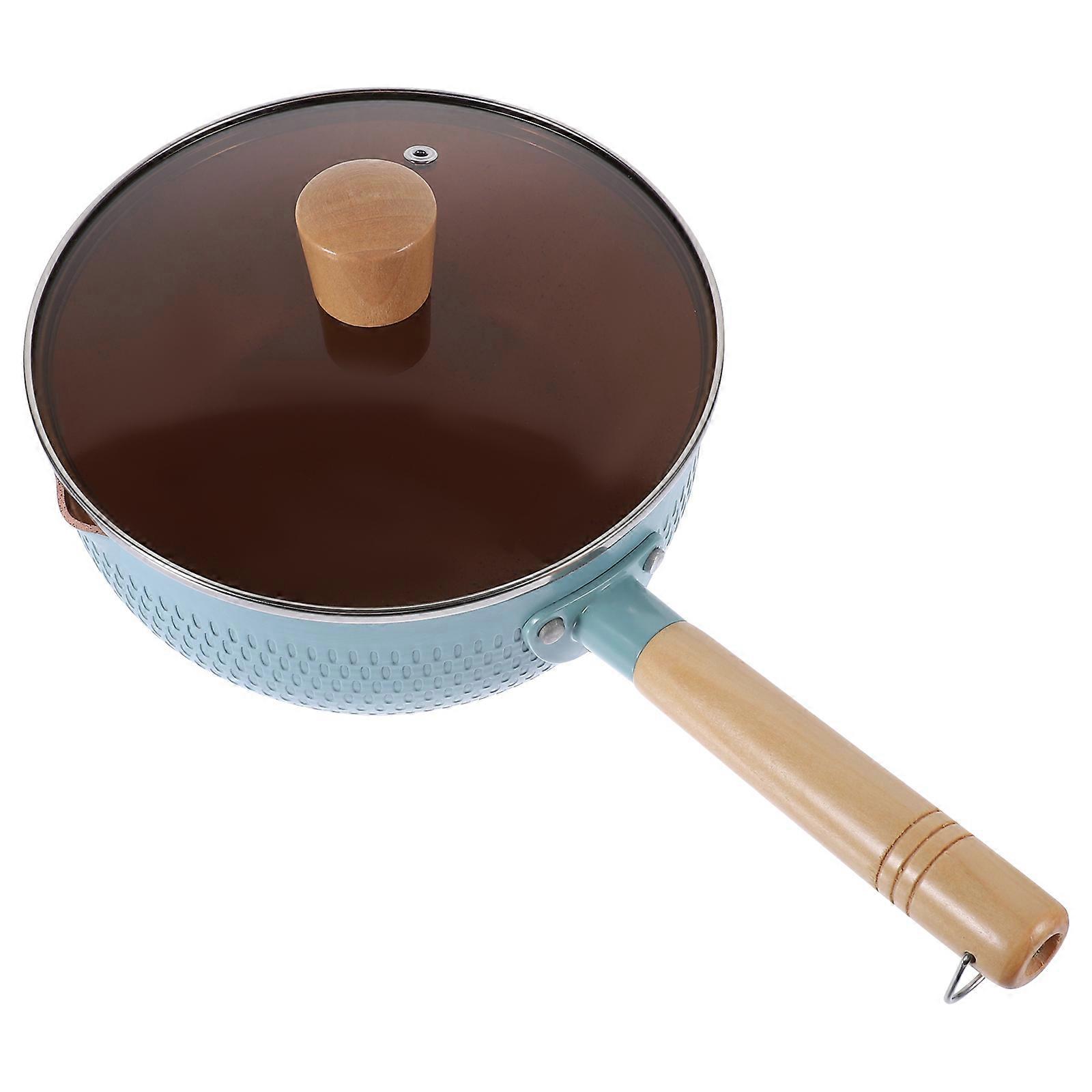 Sky-blue Nonstick Saucepan With Lid For Home Cooks Everyday Use Made Of Sturdy Material In Round Shape 1 Set
