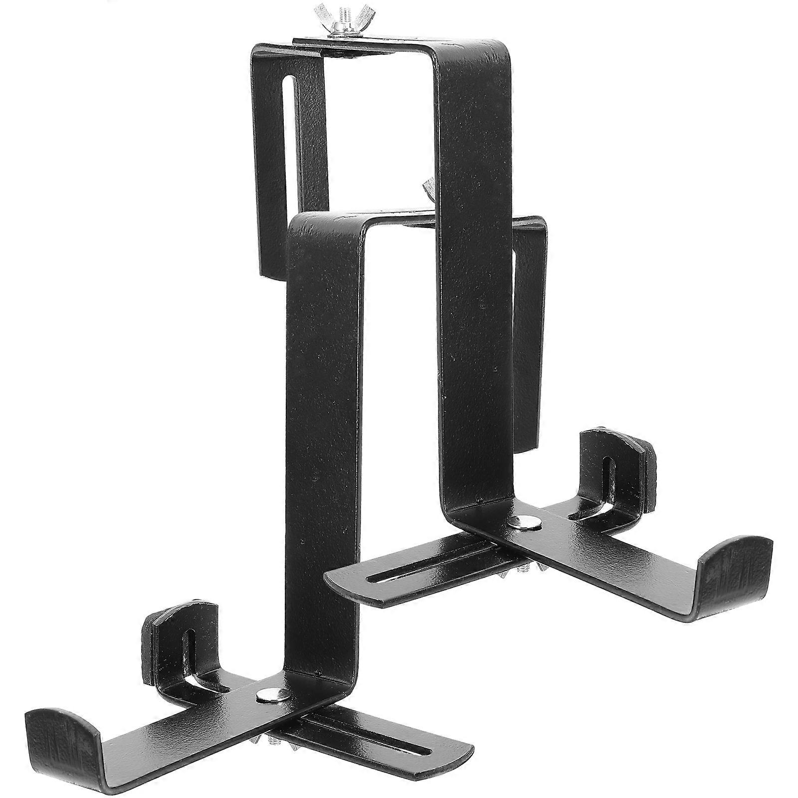 Durable Metal Hanging Hooks for Home Decoration with Smooth Finish Black 2Pcs