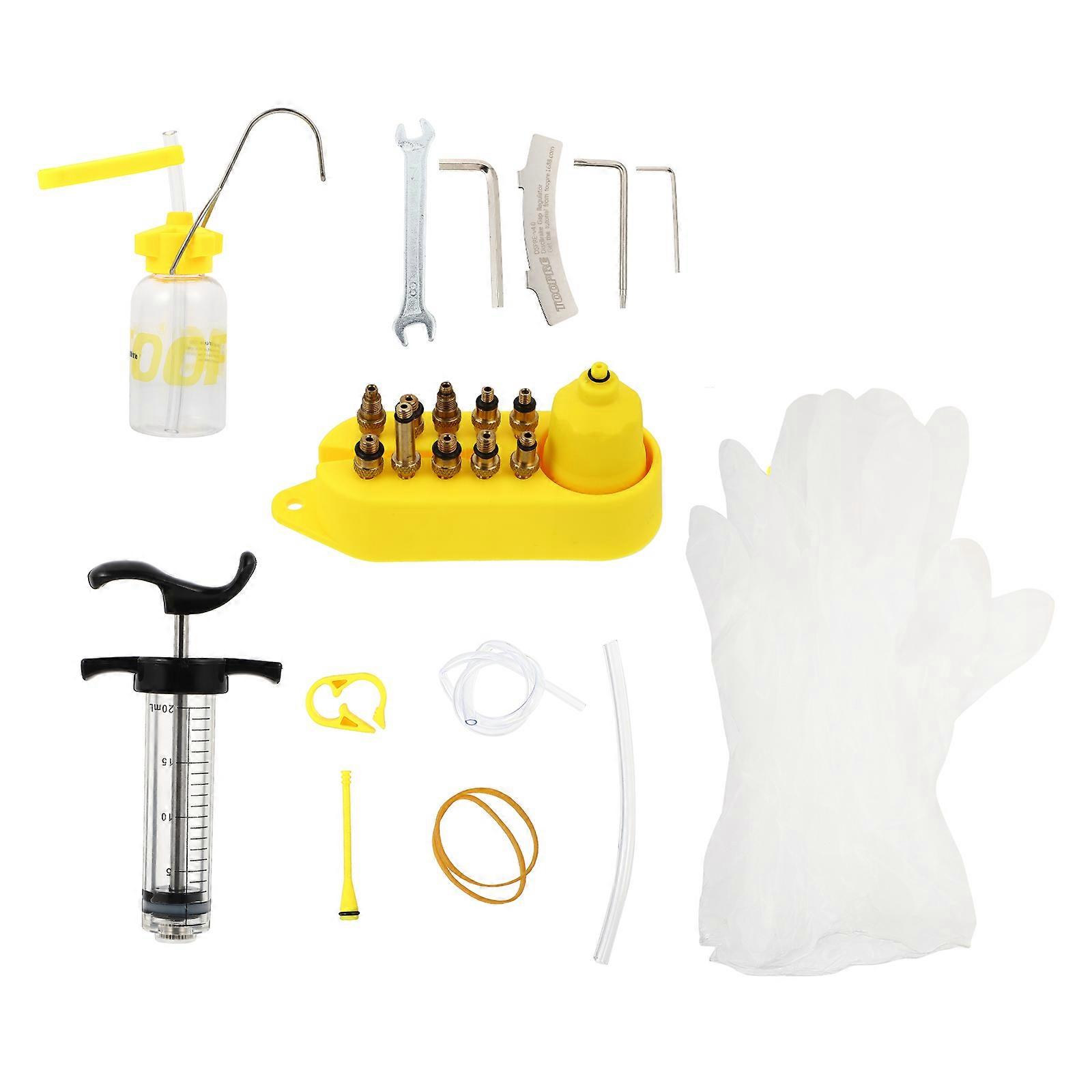 Professional Bike Brake Bleed Kit with Adapter for Mineral Oil and Hydraulic Disc Systems Assorted