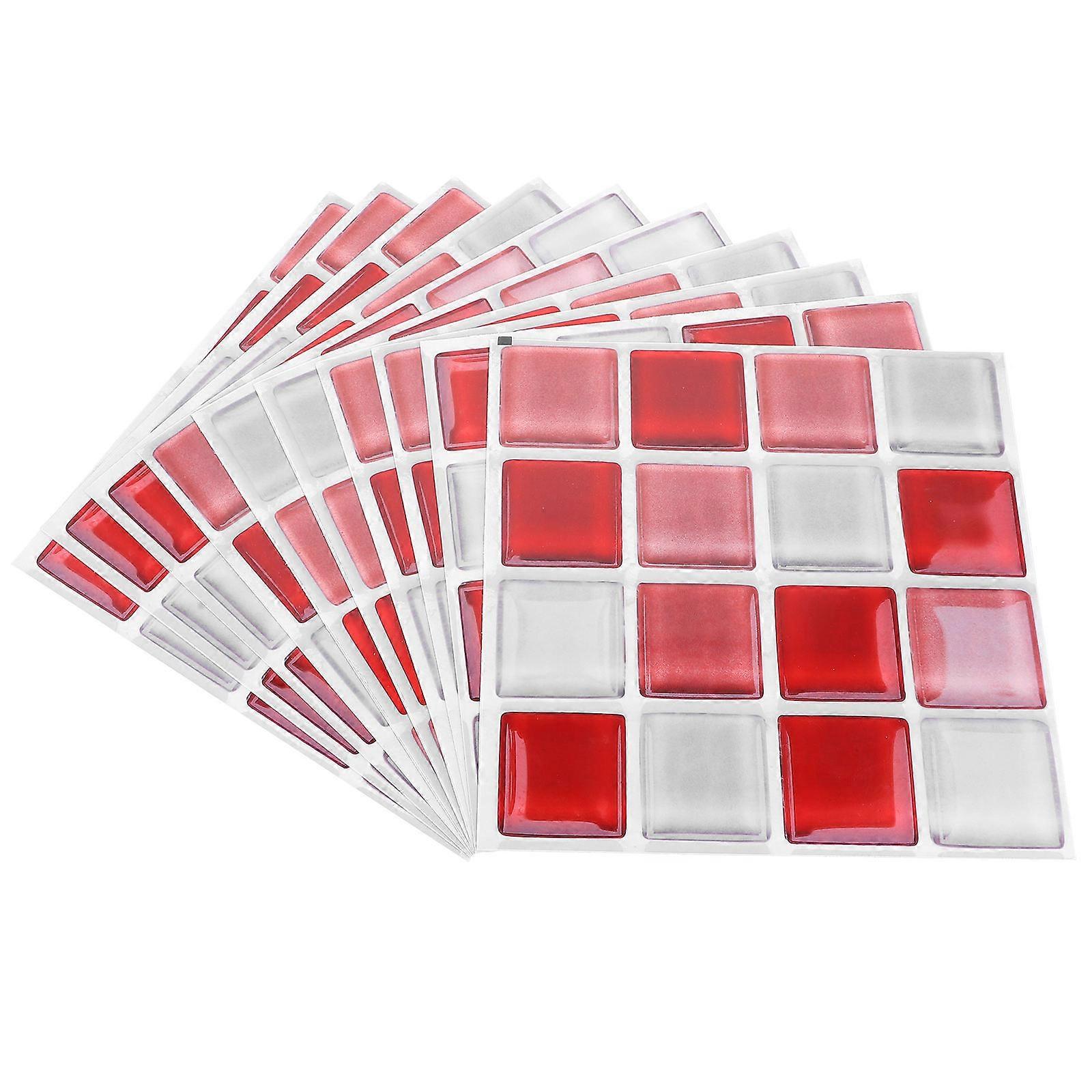 10Pcs Decorative Wall Stickers For Homeowners And DIY Enthusiasts In Red PVC For Wall Decoration