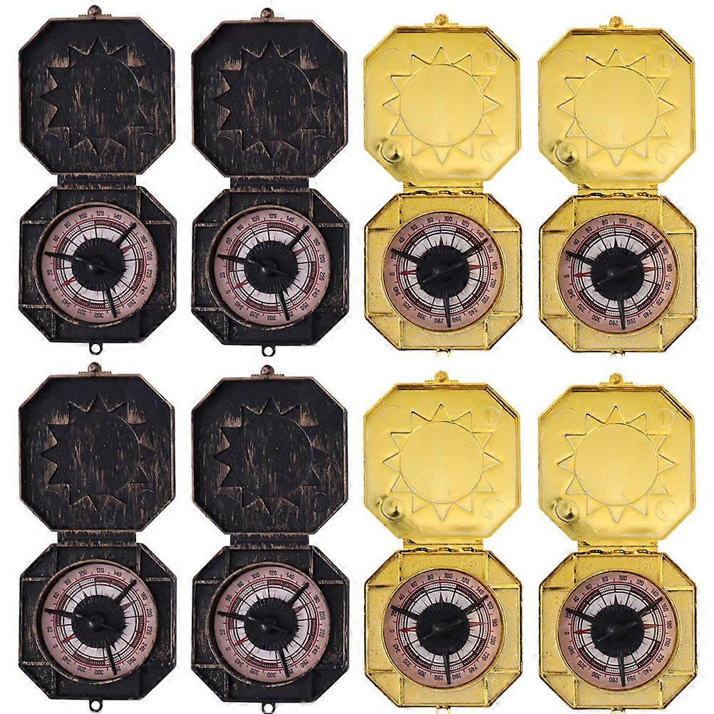 Plastic Pirate Compass Toy for Decoration Assorted Color Safe and 8 Pcs