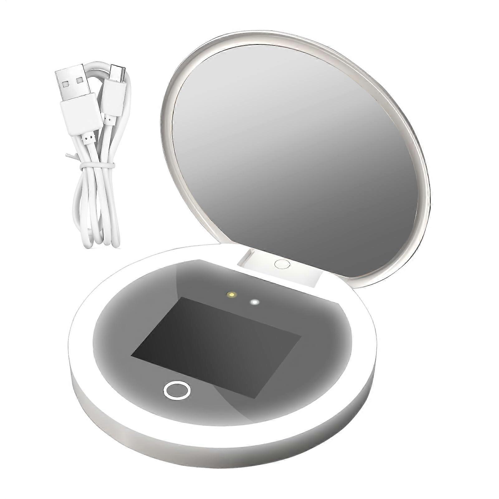 UV Mirror for Sun Protection Test  Smart Foldable Mirror with LED Lights