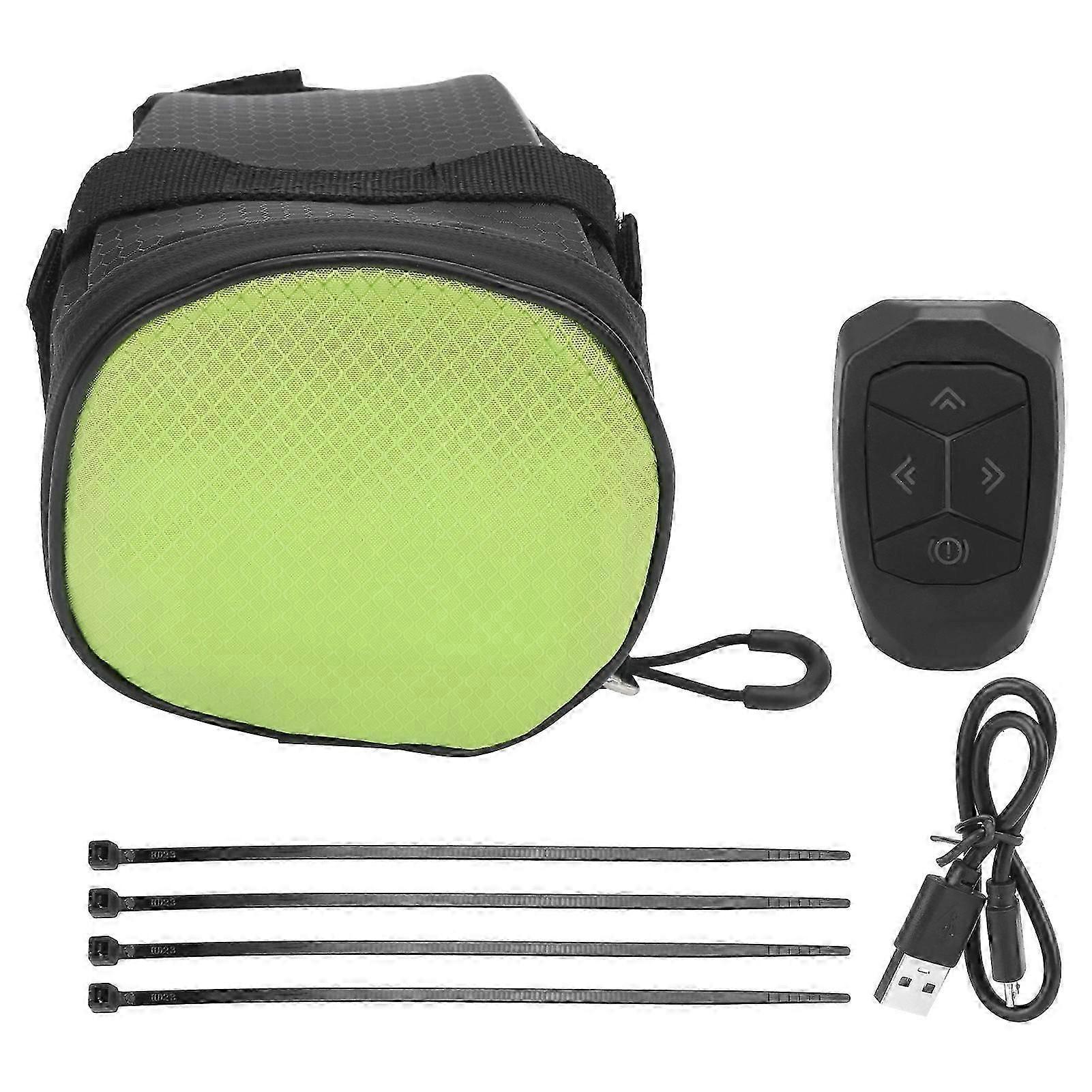 Bicycle Tail Light Bag Saddle Bag with LED Warning Signal Light Wireless Remote Control)