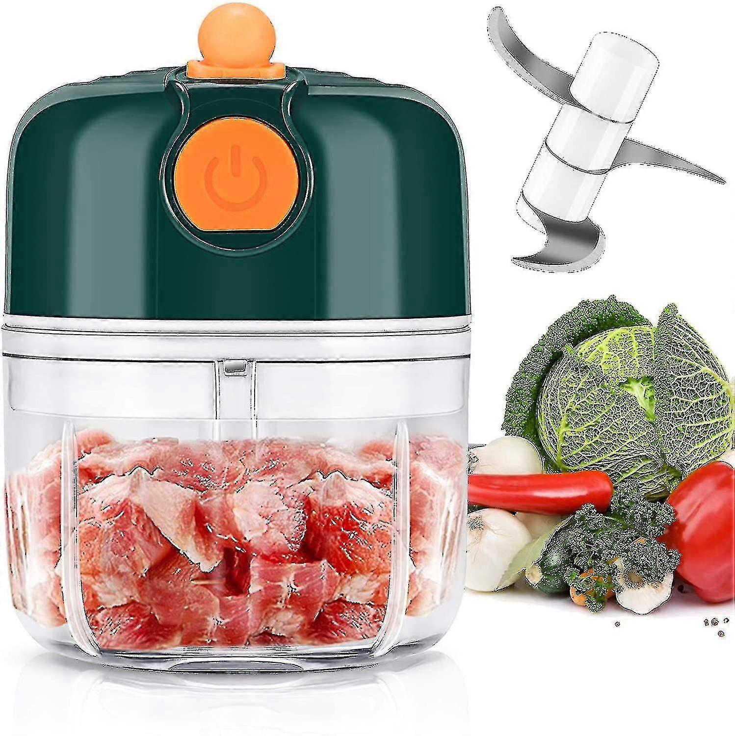 2025 Electric Mini Chopperrechargeable Garlic Grinder Machine,green250ml
