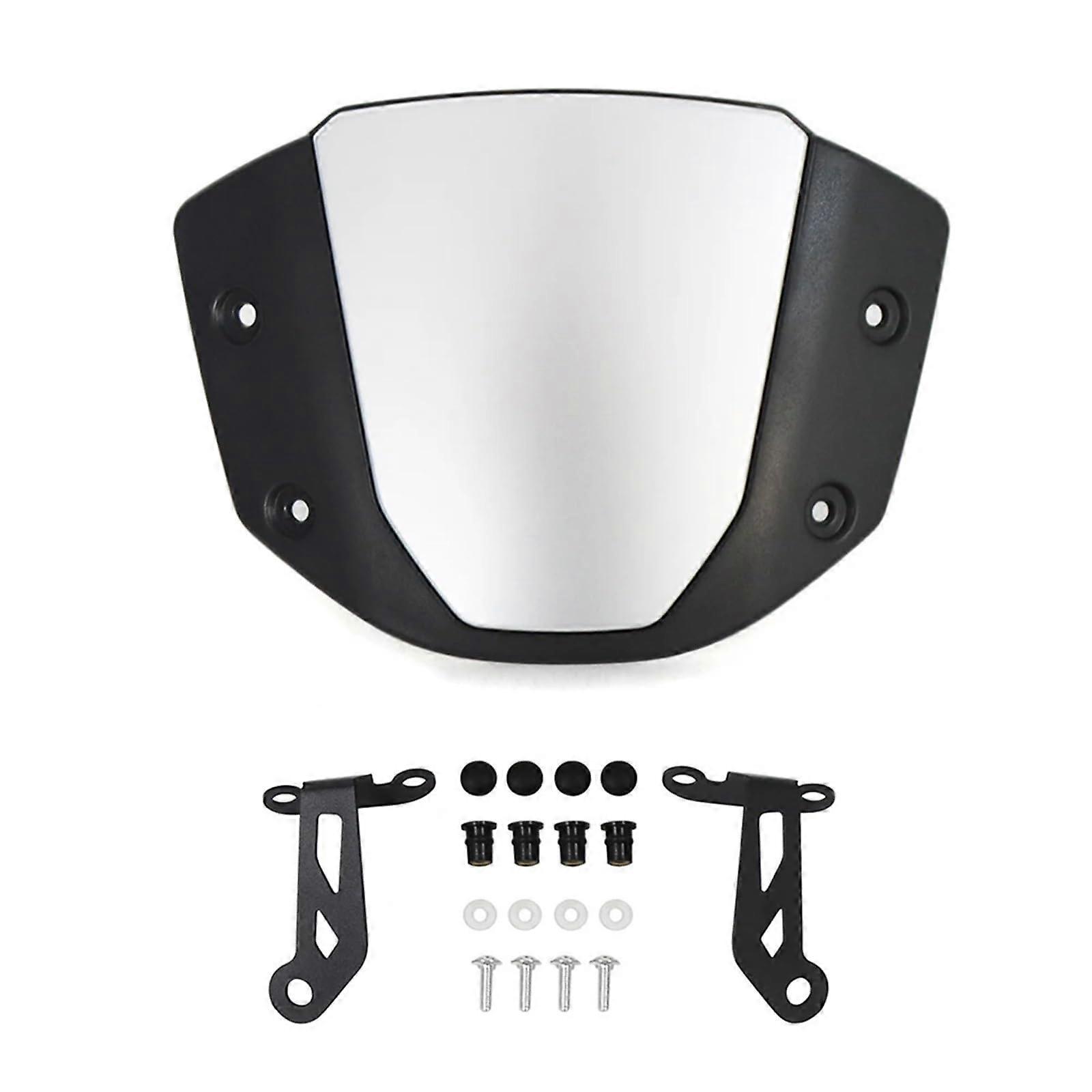 Motorcycle Wind Deflector Front Windshield For Honda CB650R CB 650 R 2024 2025 With Mount Silver
