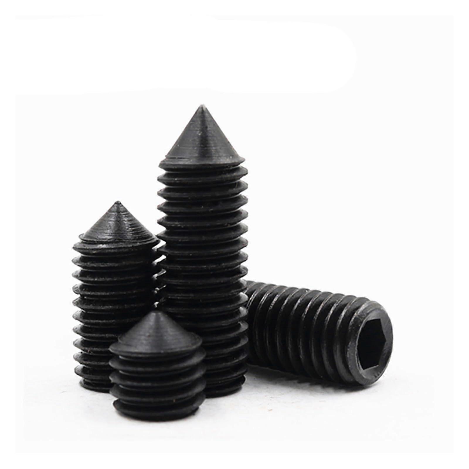 M2 M2.5 M3 M4 M5 M6 M8 M10 Grade 12.9 Black Carbon Steel Hex Socket Tapered Tip Grub Screw Bolt 3MM to M8 Sizes