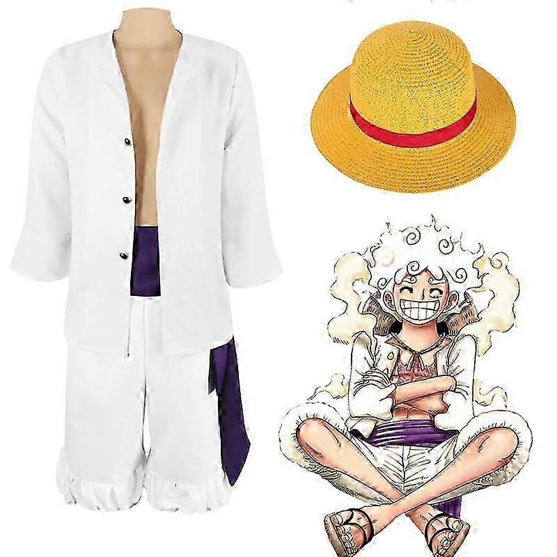 Anime Maymun D Luffy Cosplay Kostüm Nika Luffy Cosplay Kostüm Üniforma Şapka Takım Elbise Cadılar Bayramı Partisi Yetişkin Erkekler