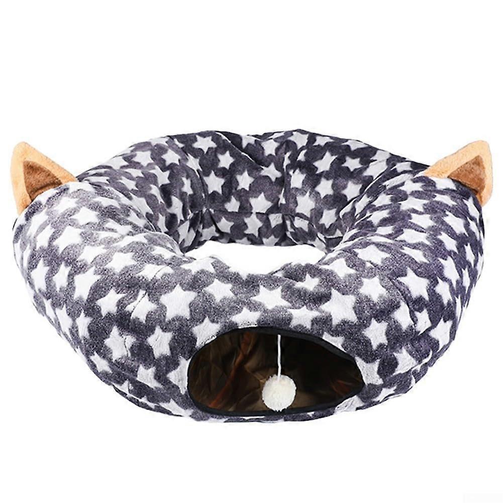 Interactive Pet Supplies, Foldable Cat Tunnel for Cats, Fun Engagement Toy with Star Design, Durable Fabric, Easy to Store