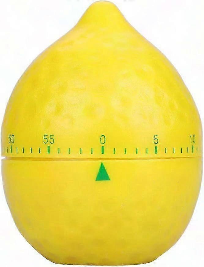 60-Minute Kitchen Timer, Cute Lemon Cooking Timer with 360 Rotating Countdown, Durable Mechanical Classroom Timer for Baking & Reminders