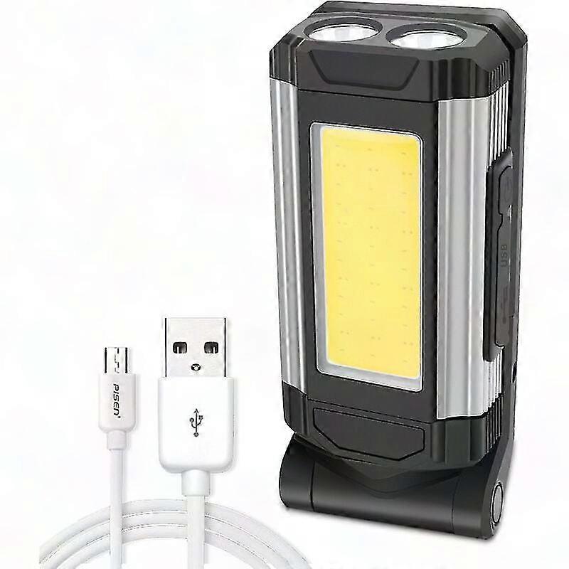 COB LED Work Light with USB and Magnetic Base, Gray Service Light