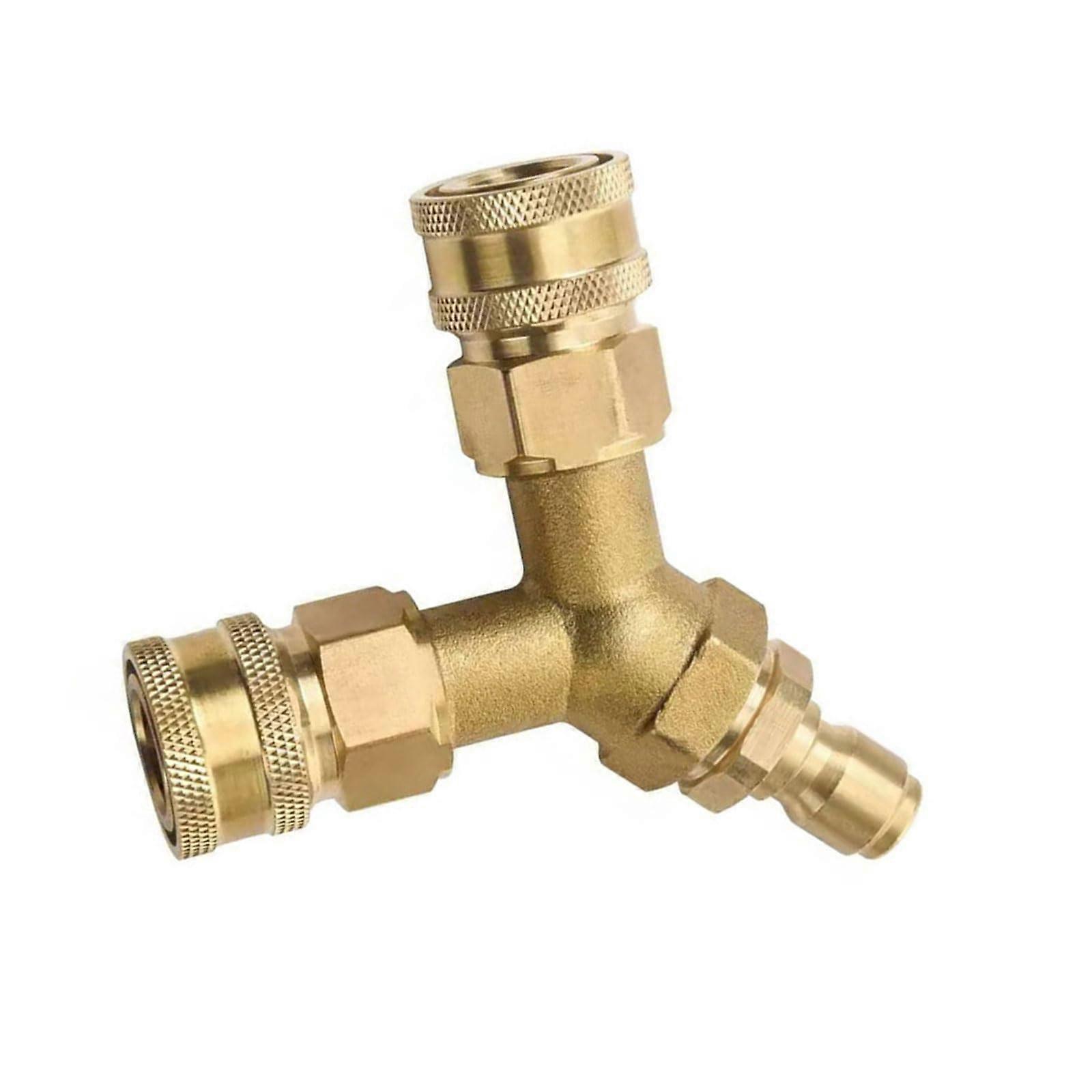 Triple Spliter Adapter with 3/8inch Quick Releasing Connector Adapter Splitter Coupler Connector for  Pressure Washe