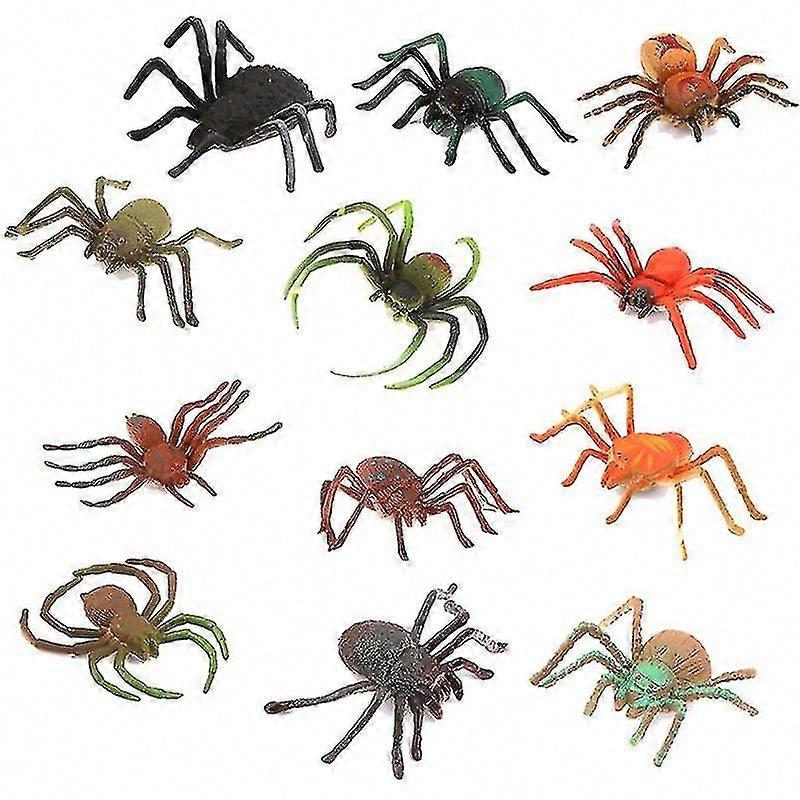 6pcs Plastic Spiders for Halloween Decorations