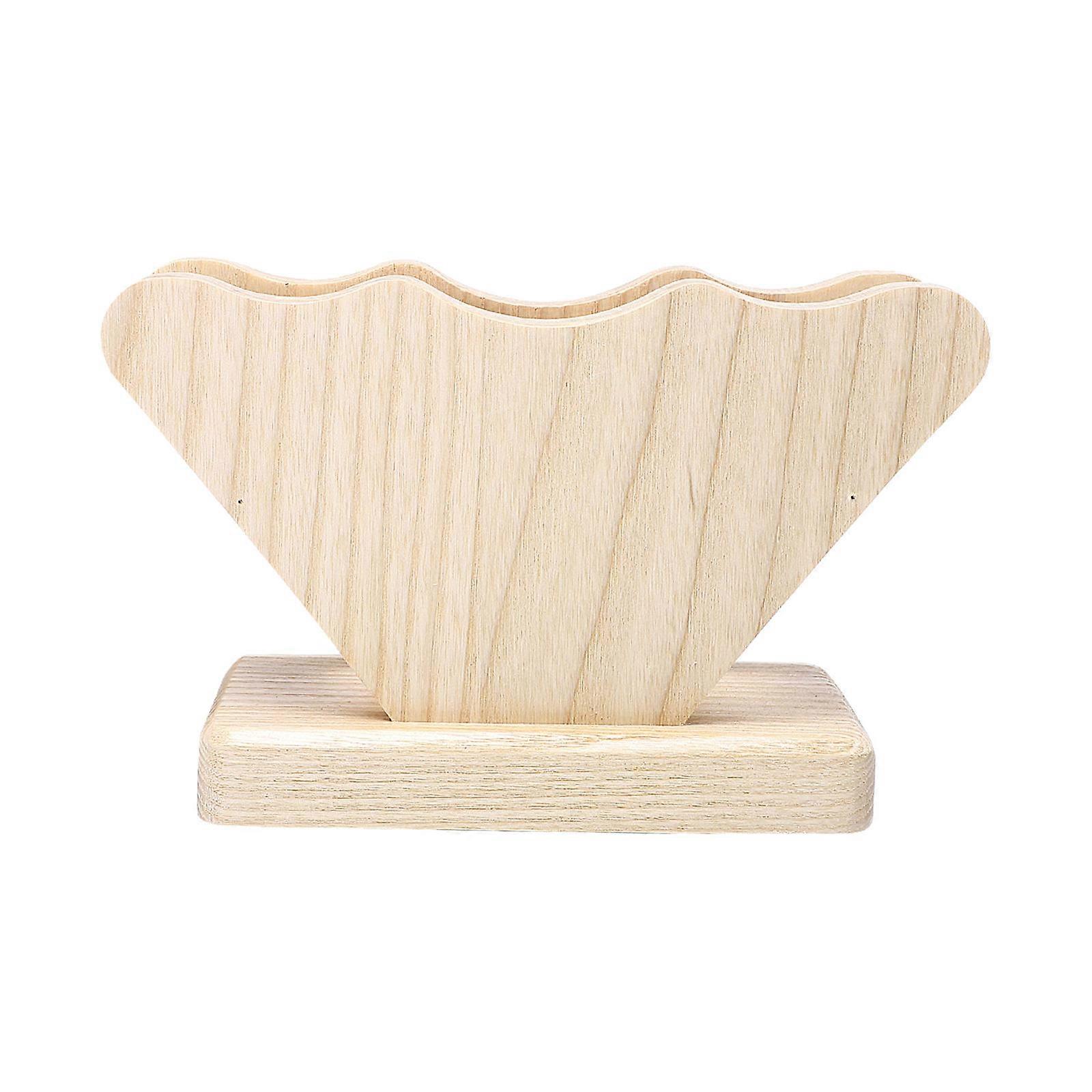 Coffee Filter Holders Filter Paper Rack Coffee Use Black Wooden Anti-Dust Compact 1Pc