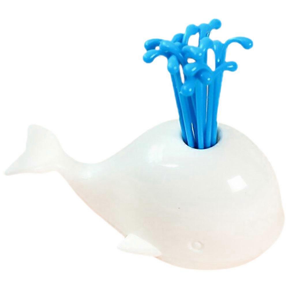 Fourchette d’apéritif baleine en forme de mini brochette fournitures de cuisine Abs blanc pour manger 1 ensemble