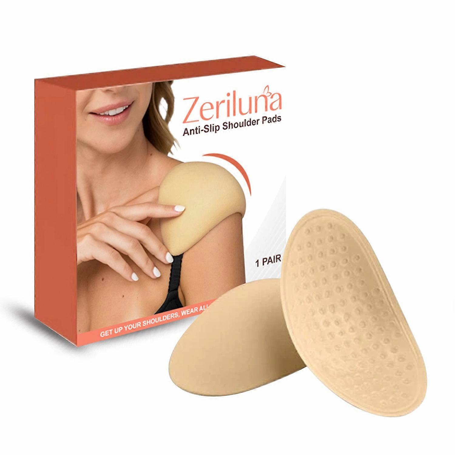 1-6PCS ZERILINA 1 Pair Non Slip Washable Shoulder Pads Reusable Invisible Shoulder Enhancer, ZE-B08-