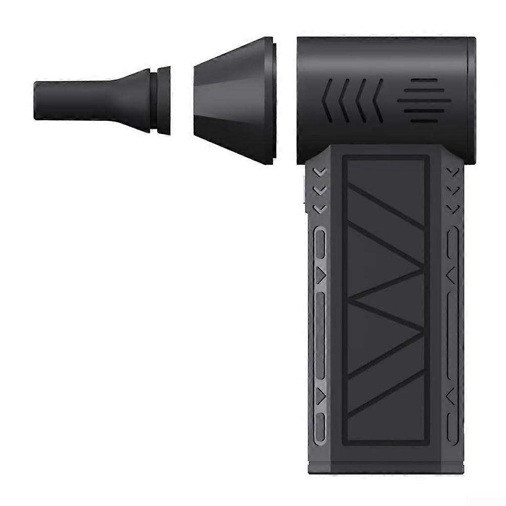 Mini Handheld Electric Turbo Fan Air Duster with LED Light for Car Computer Keyboard Cleaning Cordless 100000 RPM Blower(B)