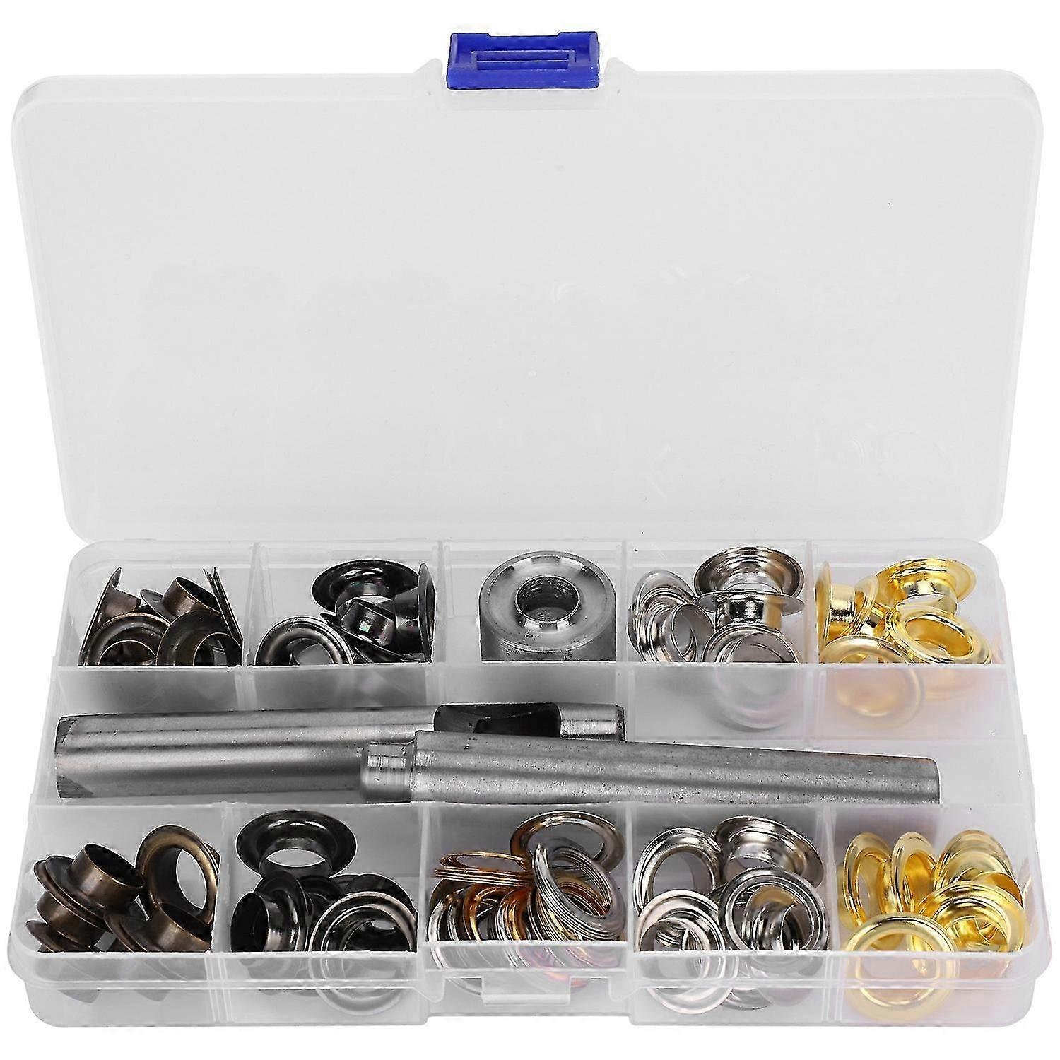 Grommet Tool Kit Setting Eyelets Boxed Hollow Billboard Tag Nail Button Hardware KQ?204 12mm