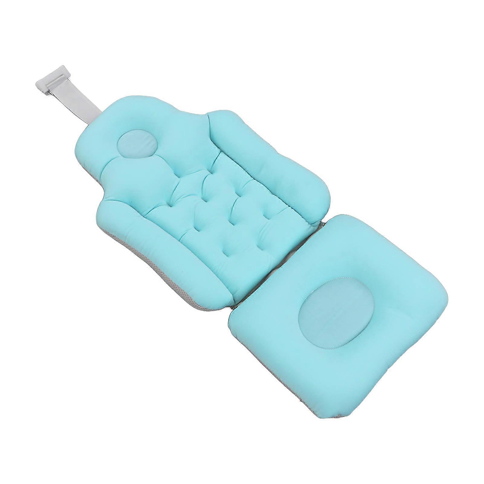 Ergonomic Spa Bath Pillow Blue Quick Dry Polystyrene Support