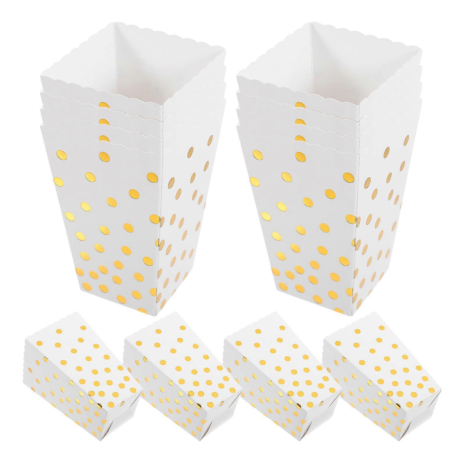 Paper Popcorn Boxes 12Pcs White Popcorn Container for Storage and DIY Gifting