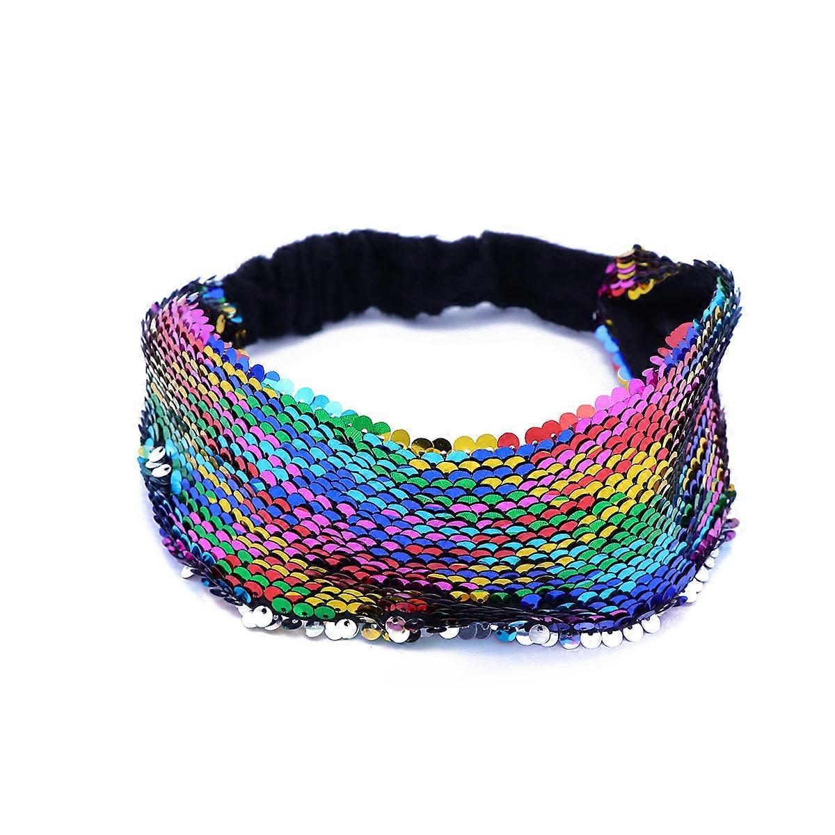 Reversible Sequin Headband For Girls Hair Accessory Suitable For Proms And Parties Approx 24 X 6 Cm 1Set