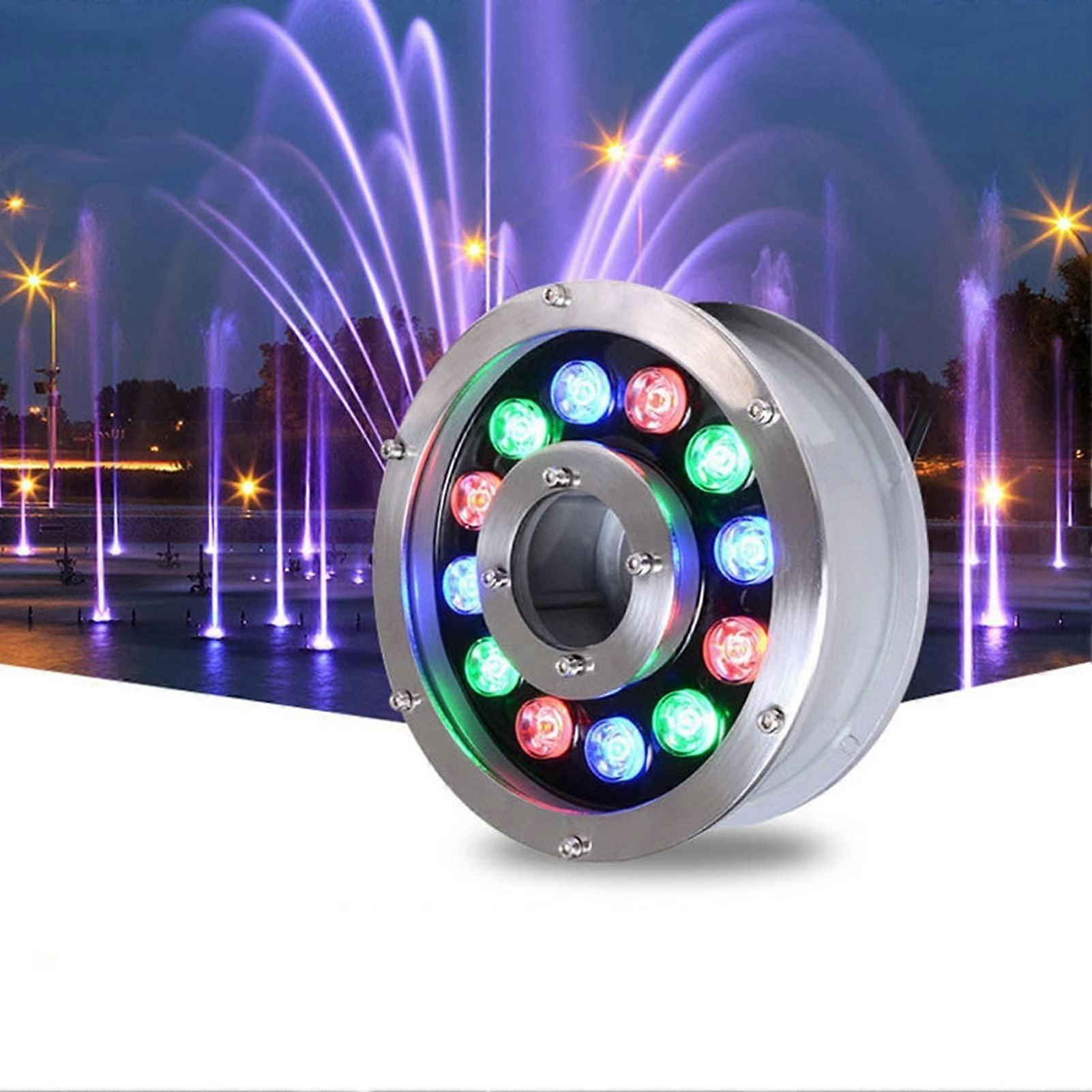 LED Pool Light IP68 Waterproof RGB Underwater Fountain Light Low Voltage Pond Lamp 6W AC12V