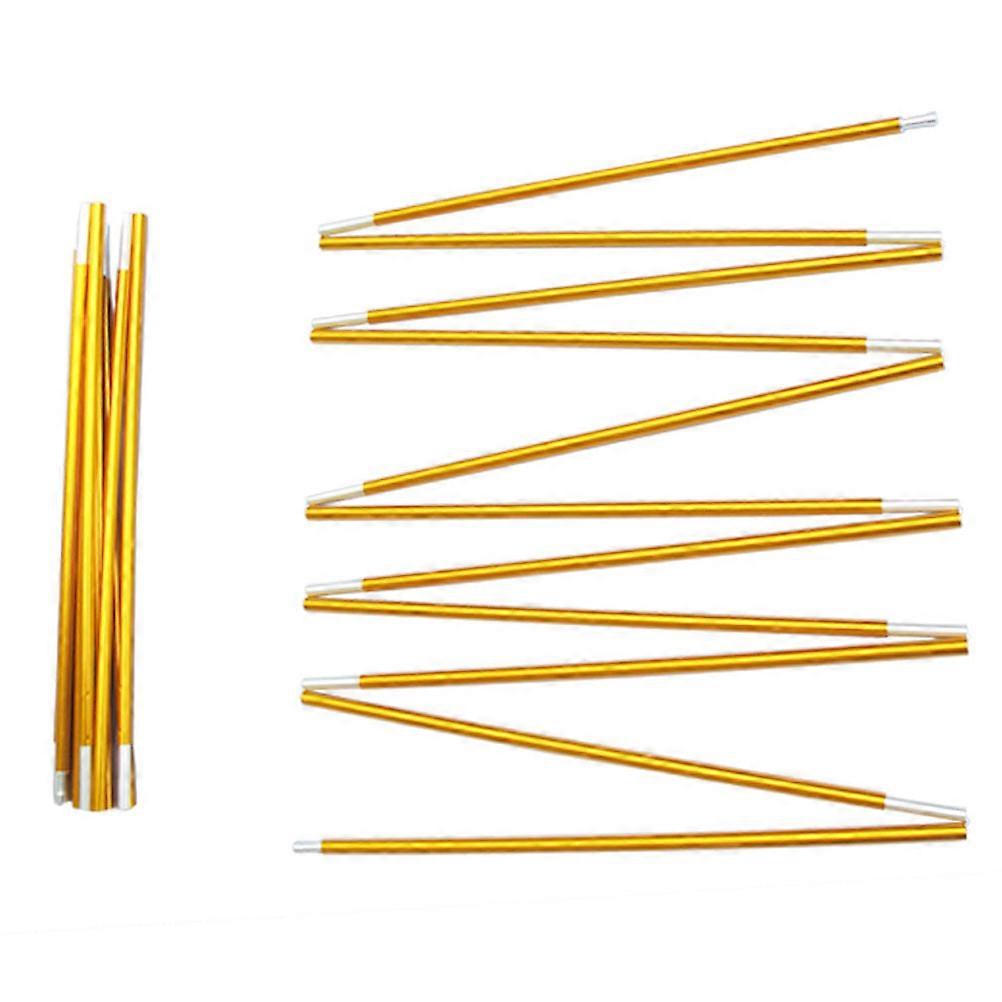 Telescopic Lightweight Tent Poles Folding Tent Canopy for Camping Aluminum Alloy Golden with Wind Resistance 2Pcs