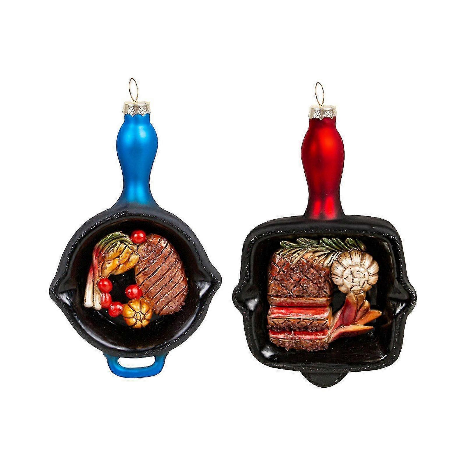 الحلي الغذائية لعيد الميلاد ، الزخارف الزجاجية المنفوخة مع مجموعة الأحجار الكريمة النبيلة الجودة لزخارف موضوع الحفلات ، وتعزيز جو عيد الميلاد الخاص بك