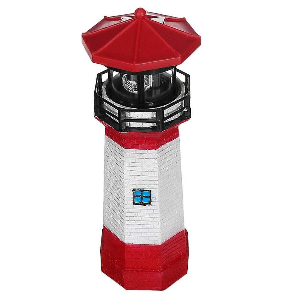 Solar Lighthouse Sensor Light Decorative Resin Garden Induction