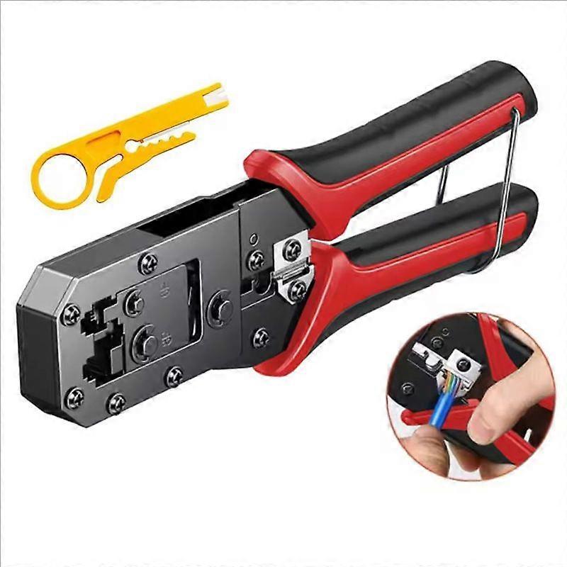 Ethernet Crimping Tool: Multi-Function Network Cable Crimping Tool - Wire Stripper - Ethernet Cable Pliers For Repair Wiring And Electrical Applicatio