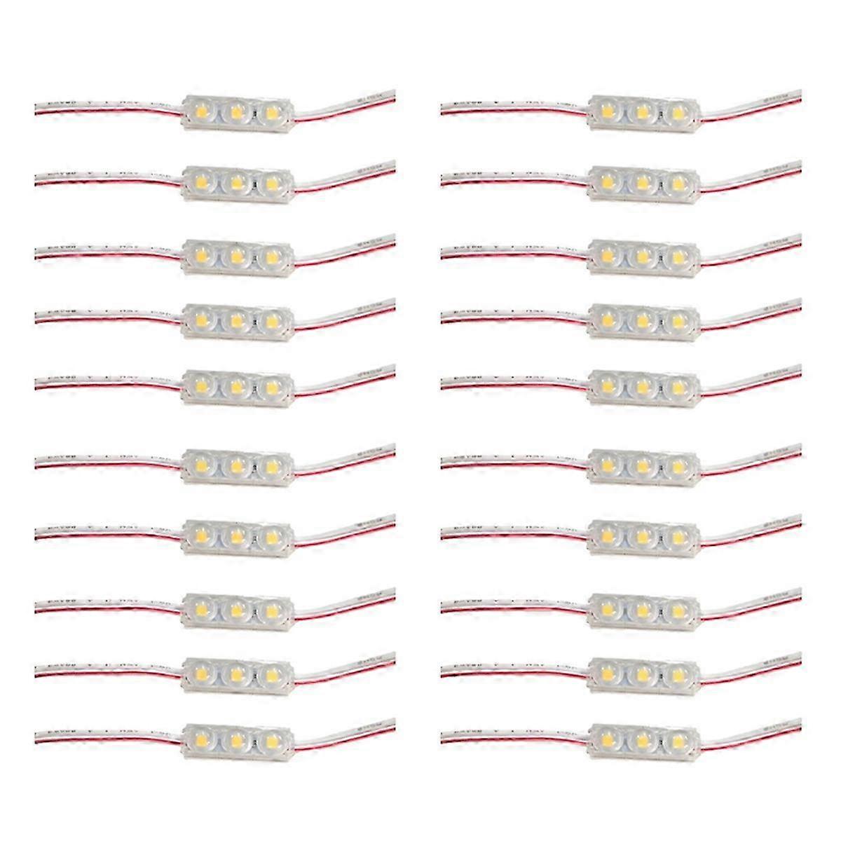 20pcs LED Module Lighting with IP67 Waterproofing & 3 LED Backlights - DC12V 1.5W Mirror Light Modules
