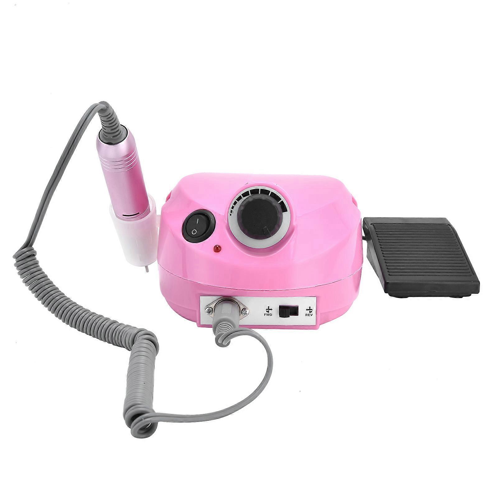 Nail Drill Machine 202 Pink ABS Electric Grinder 220V UK Plug