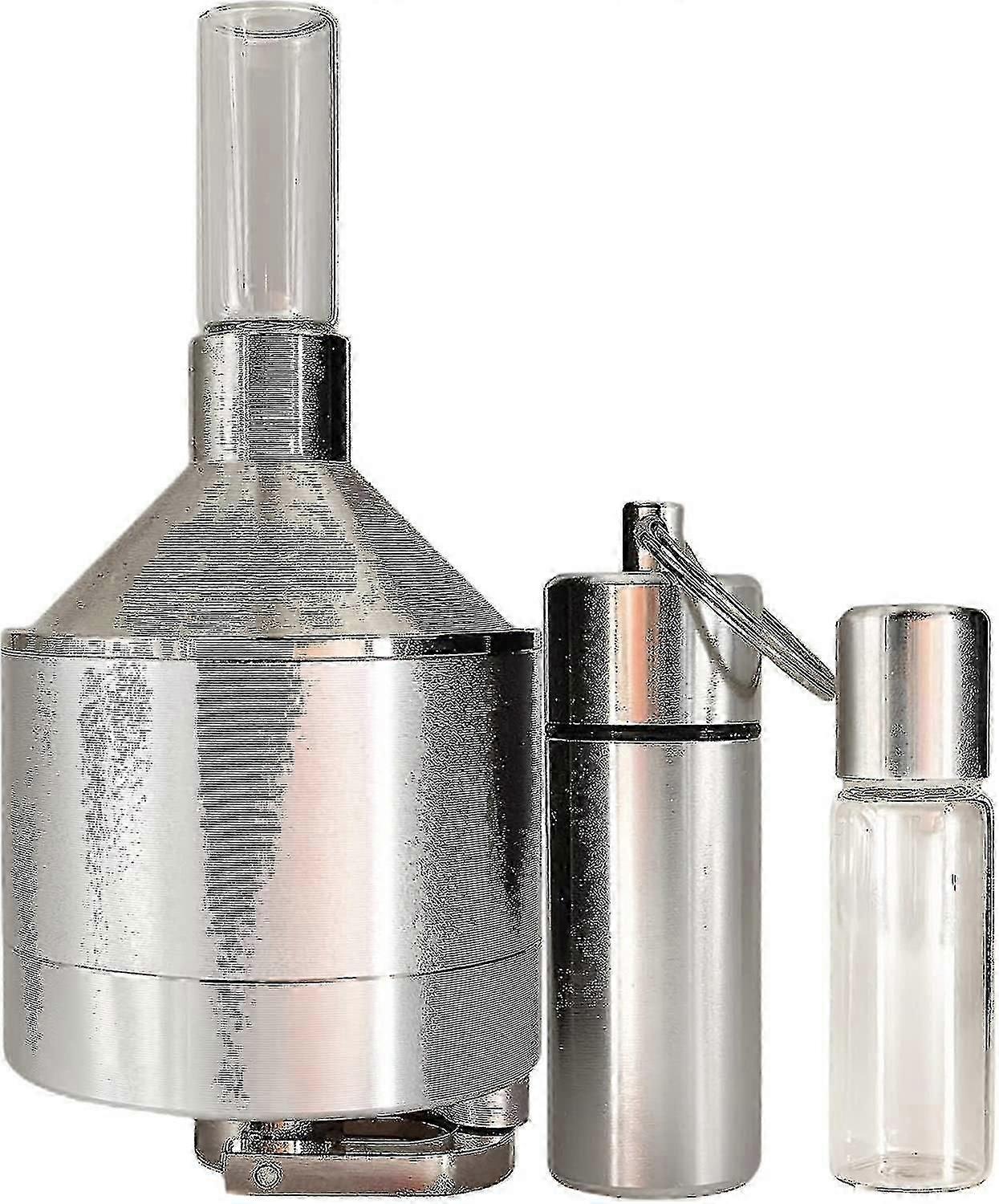 Kitchen Spice Grinder[superfine Grinding]pepper Grinder Set, Silver