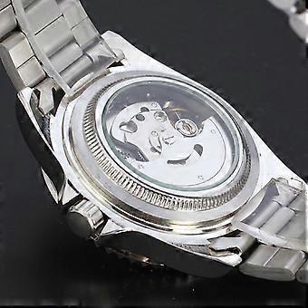 Automatic Men's Black Stainless Steel Watch 41mm Round Dial