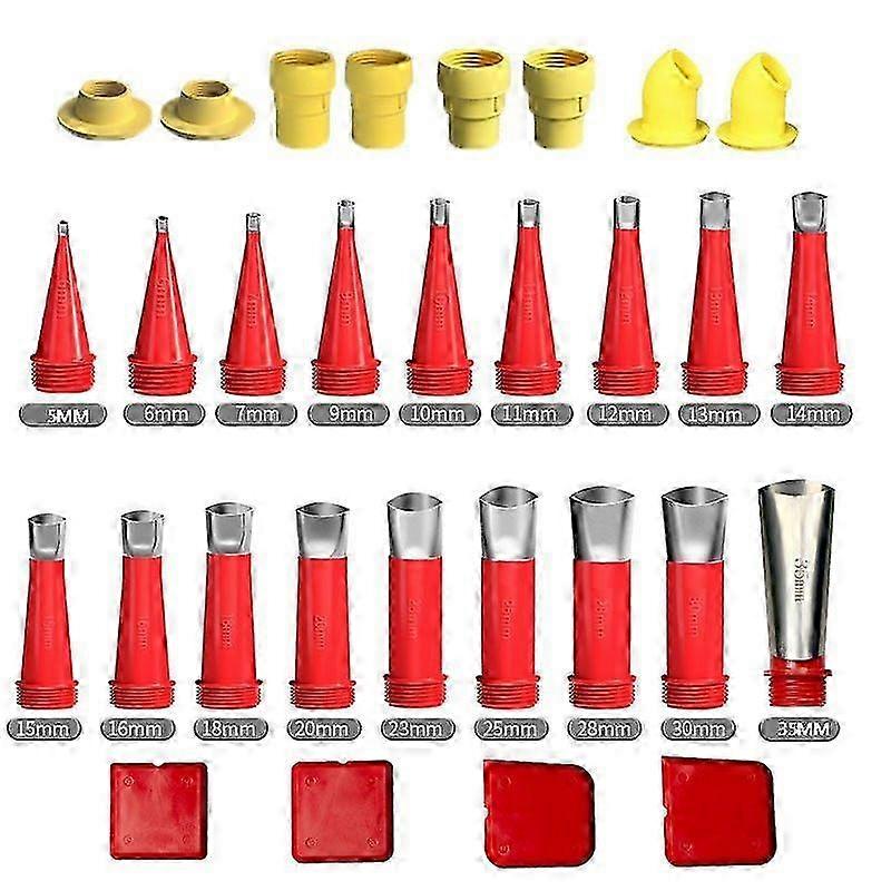 2025 1 Set Stainless Steel Caulk Nozzle With Detachable Base Caulking Tool For Glass Sealant Easy To Clean And Replace Suitable For Precise Applicatio