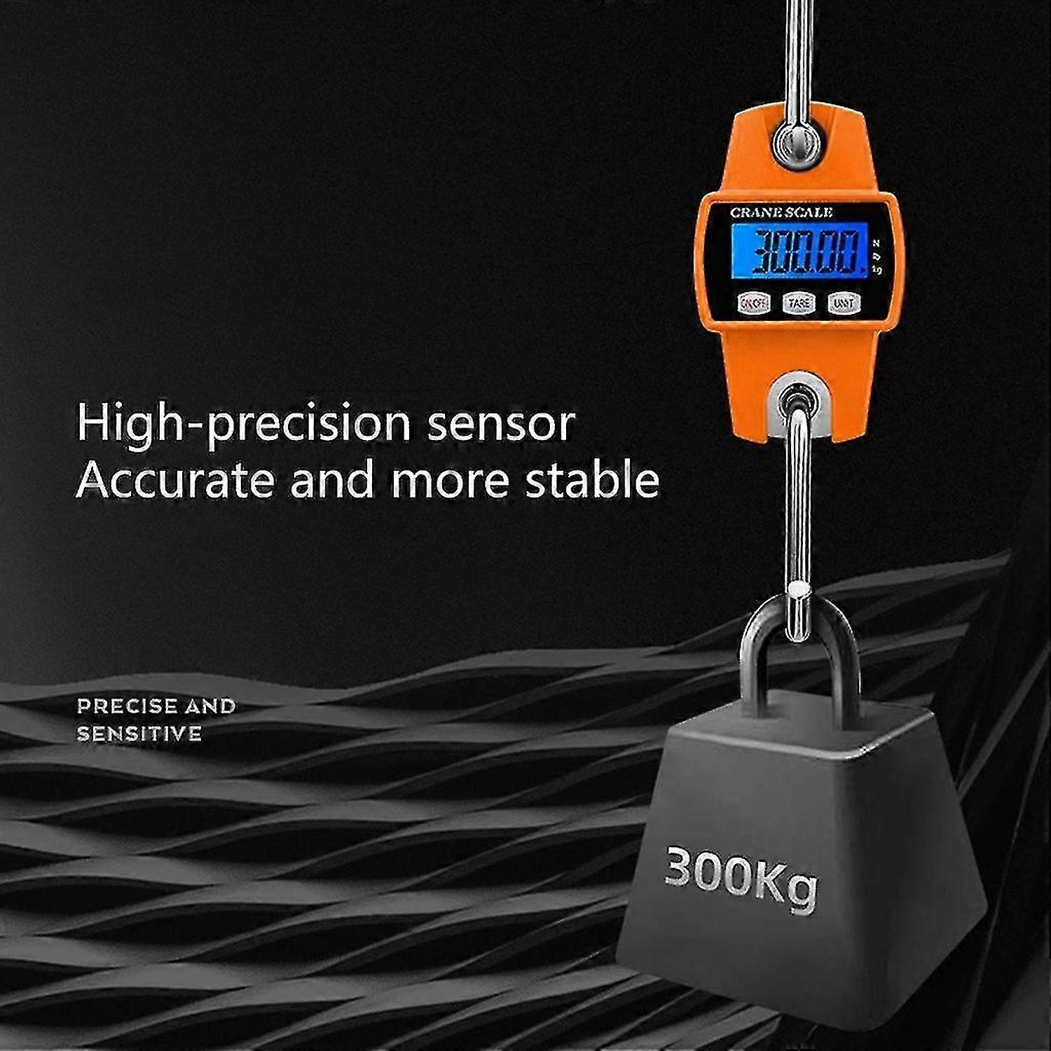300kg/660lb Portable Hand Scale Electronic Hanging Weight Hook Scale Digital