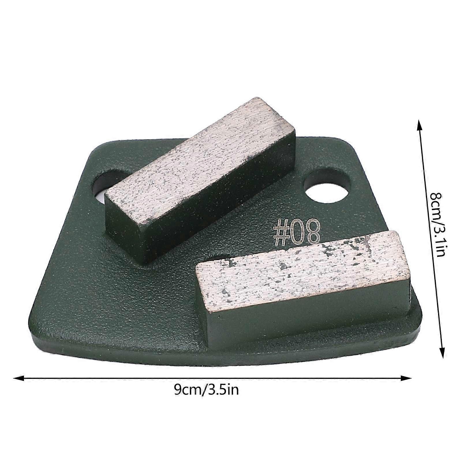 3Pcs Diamond Grinding Shoes Trapezoid Concrete Floor Aggreesive Cutting 2 Long Teeth Green 80#
