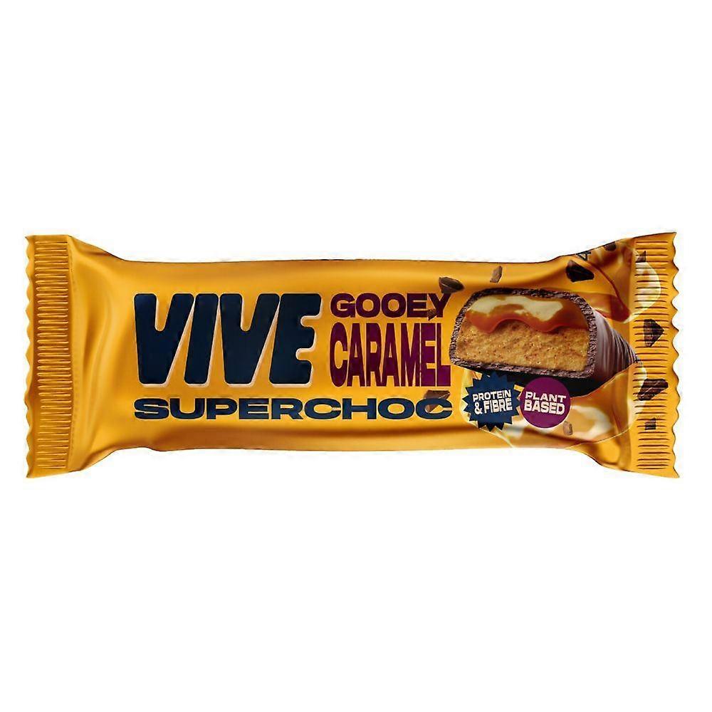 Vive Superchoc Gooey Caramel - Plant Based Chocolate Bar 40g - 12 Pack