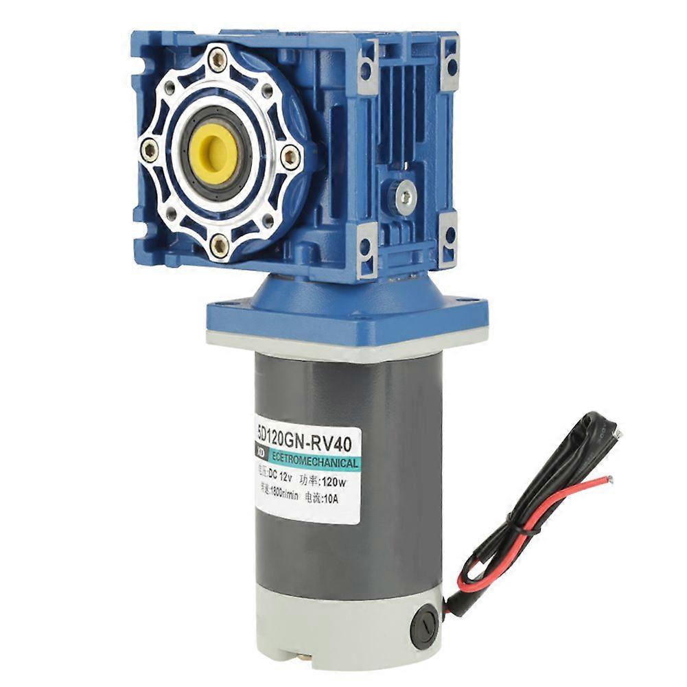 120W RV40 Worm Gear Motor Speed Adjustable CW/CCW with Self Locking (12V)
