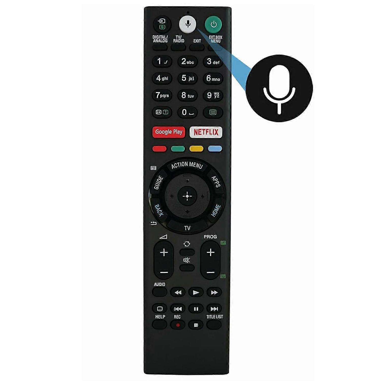 RMF-TX310E For Sony TV Voice Control Infrared Remote Replacement 10m Range Ergonomic Controller