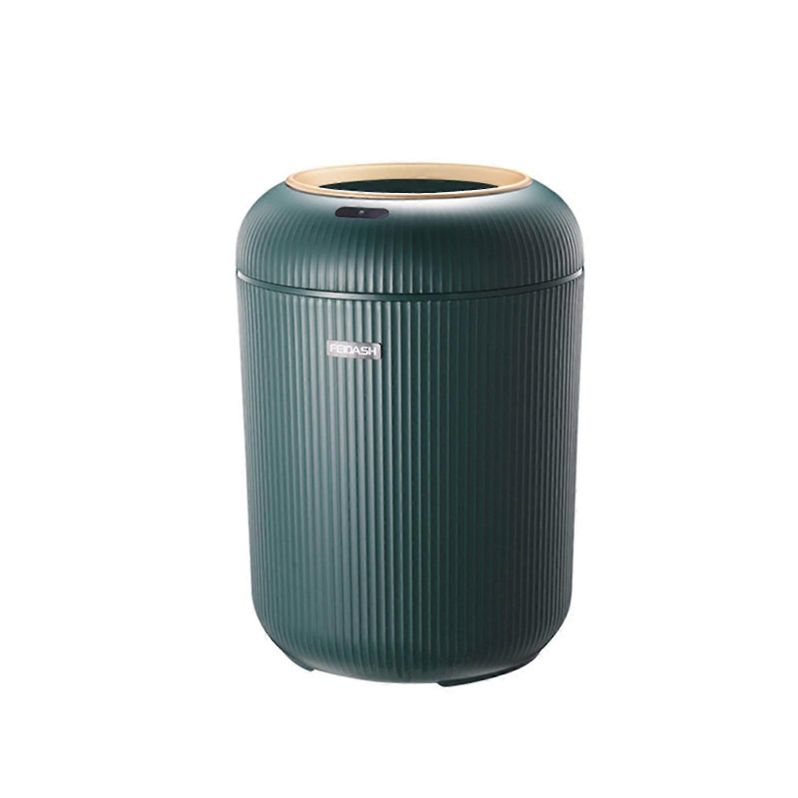 9.5L/10L Smart Dustbin with Lid Non-slip Footbed Automatic Sensors Wastebasket Trash Can Dispenser Electric Waste Bin White Tall Model