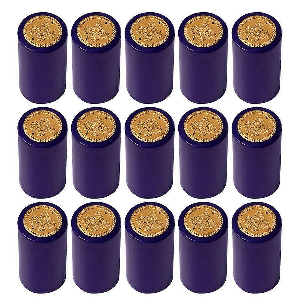 Heat Shrink Plastic Caps Caps for Store Blue Material Providing Easy Removal 200Set