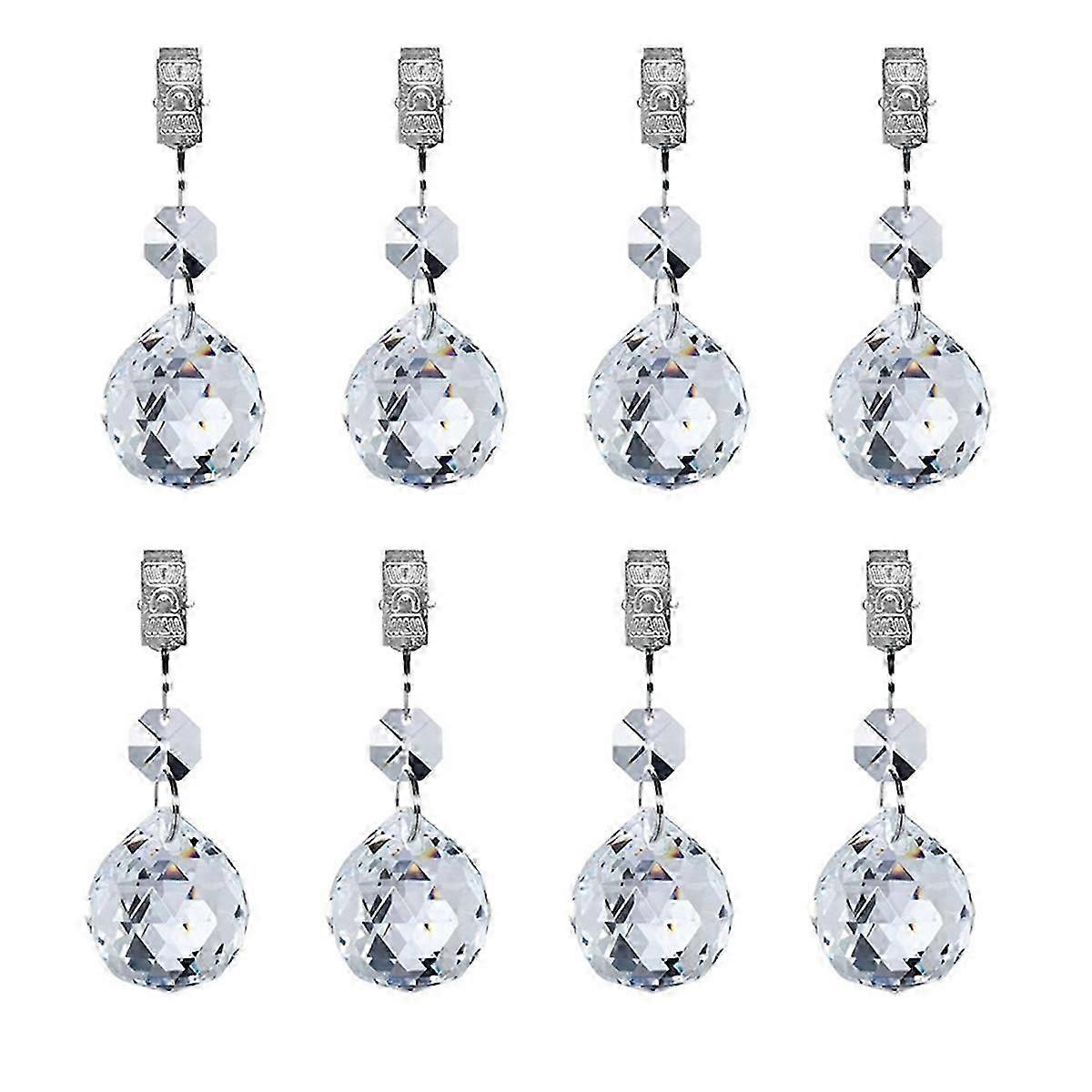 8Pcs Tablecloth Weights Heavy Crystal Tablecloth Weight Hangers Pendants for Hold Curtains Shower Cu