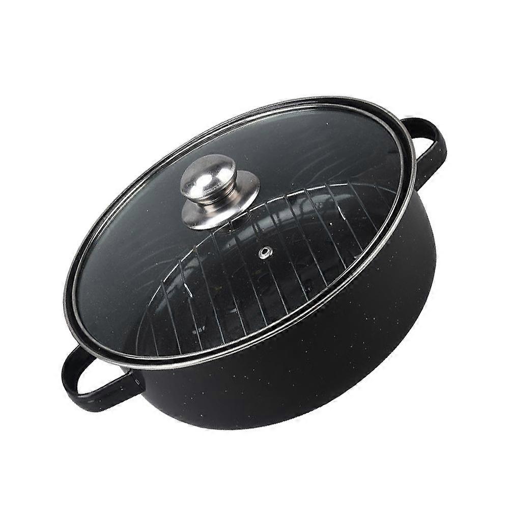 Energy Saving Roasting Pan For Outdoor Barbecue Featuring Round Shape And 12.2x10.2x5.1in Size In 1 Set