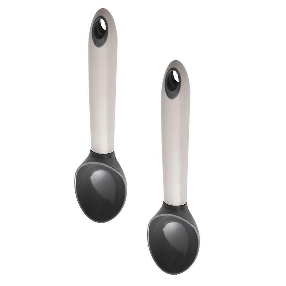 Grey Ice Cream Spoons Kitchen Gadget for Home Use 2Pcs Scoops