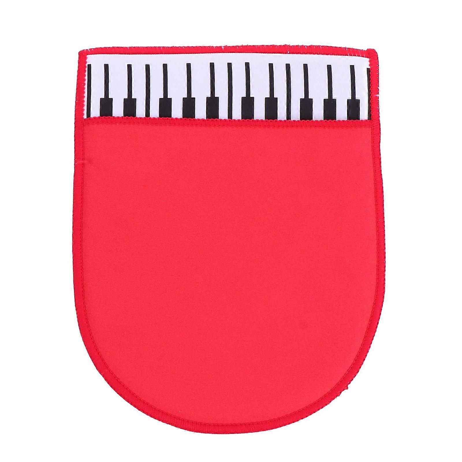 Cleaning Cloth Glove for Piano Instrument Red Microfiber Fabric