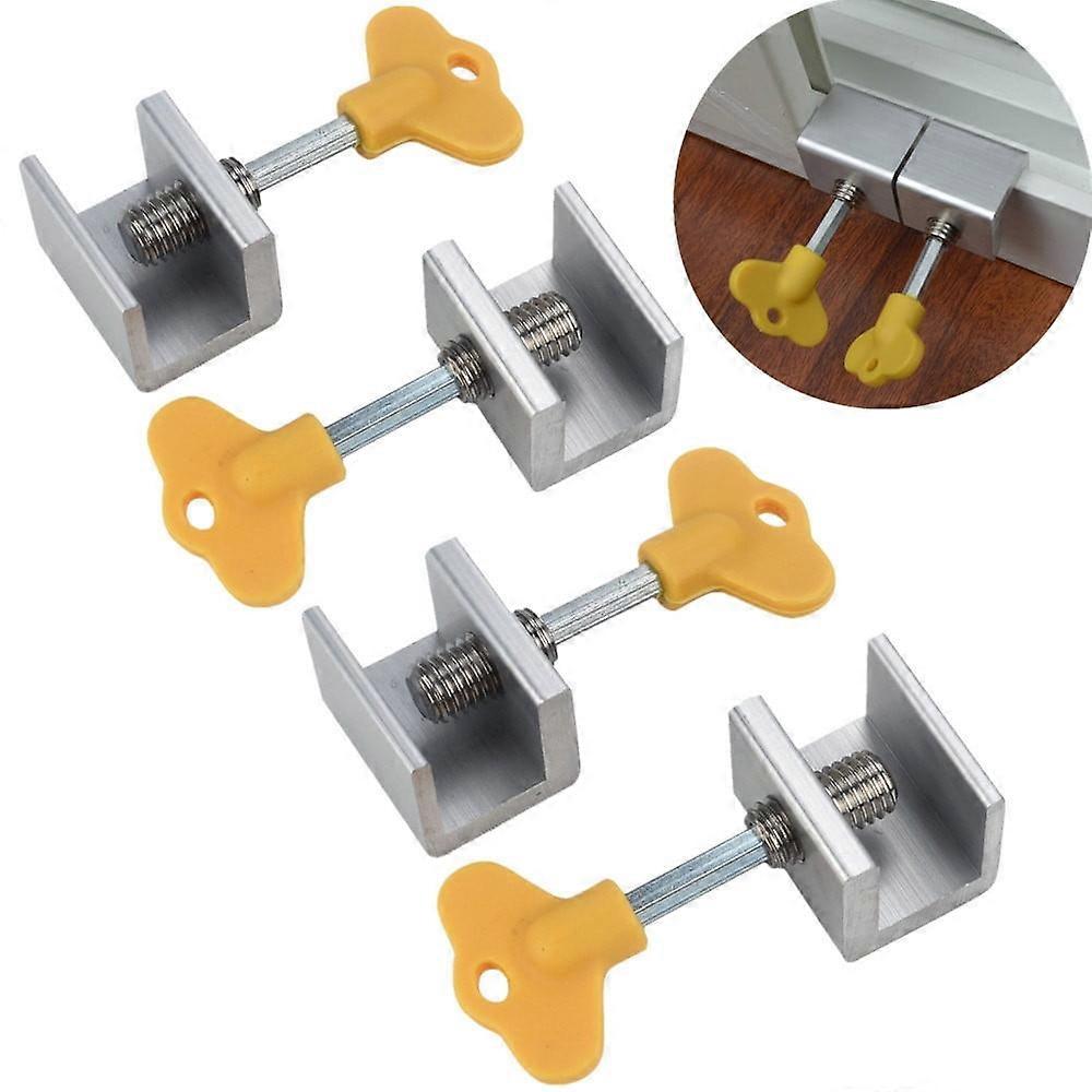 Zynic 4 Screen Locks Door Sliding Adjustable With Key Pcs Locks Window Frame Locks 4 Tools & Home Improvement