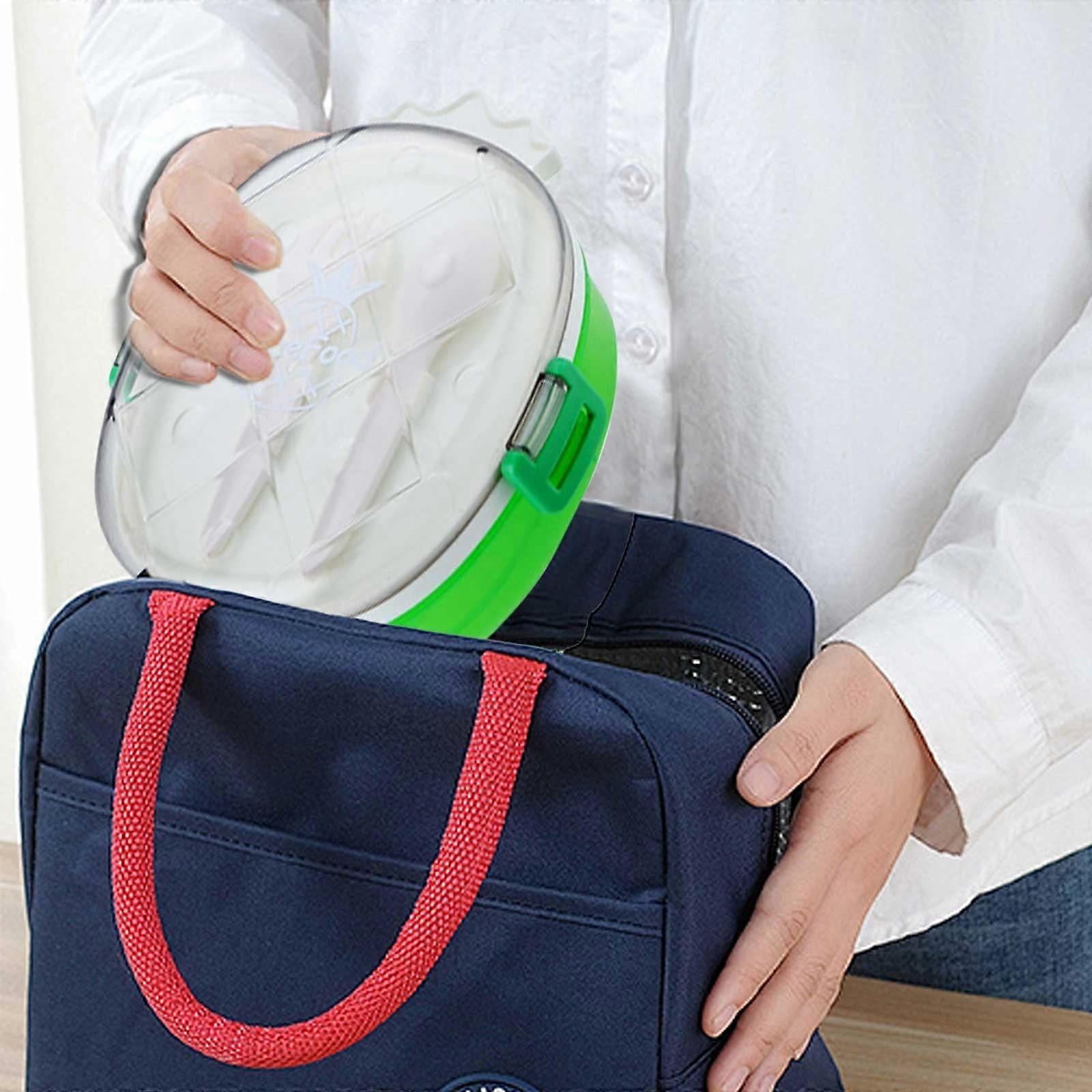 YOTQUSKI Bento Box for Adults, 2-Compartment Meal Prep Containers, Reusable & Dishwasher Safe with Lids