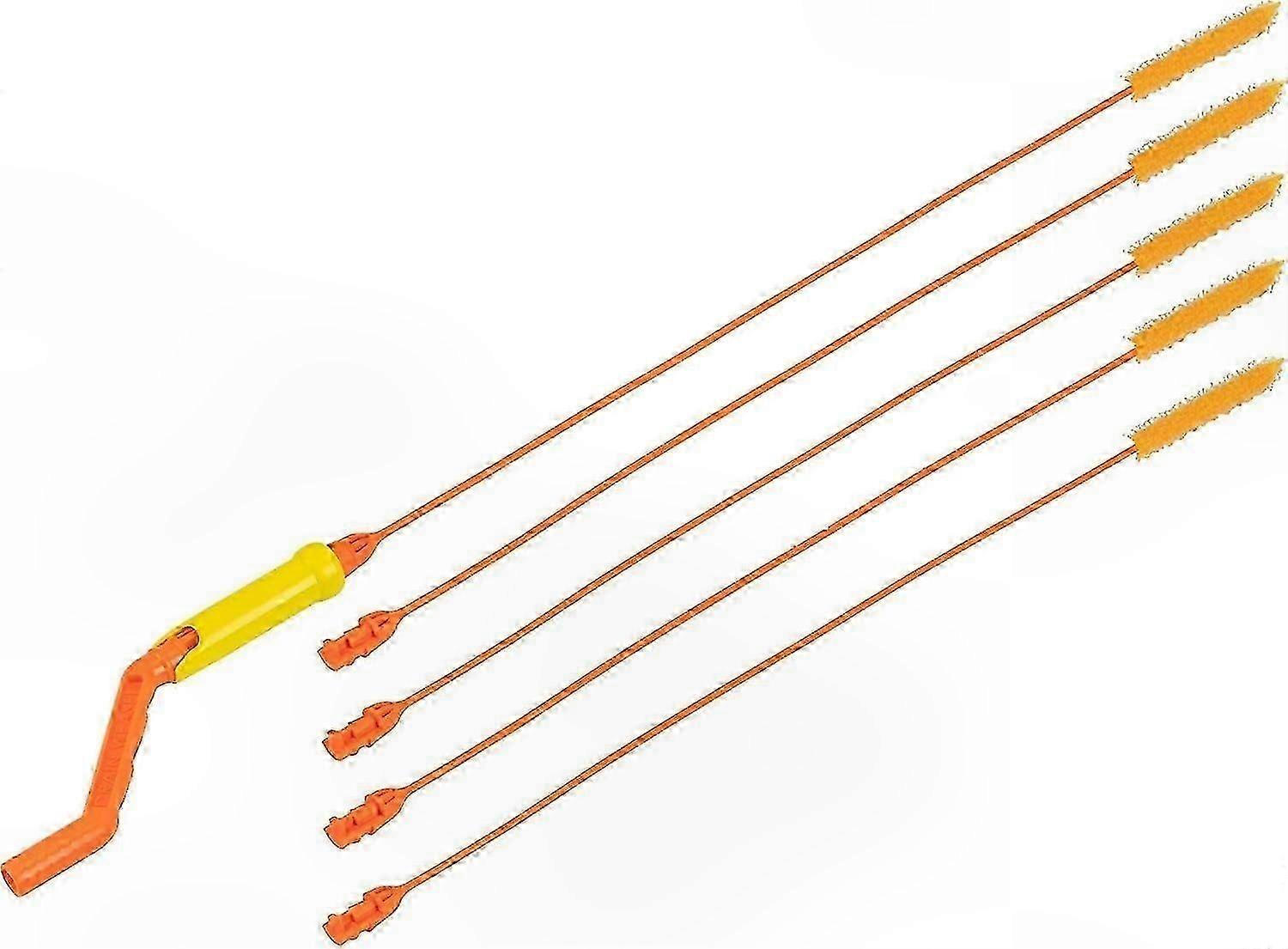 Rotating Handle Drain Cleaner Tool - 25.6 Inch Hair Clog Remover for Sinks with Flexible Snake Design